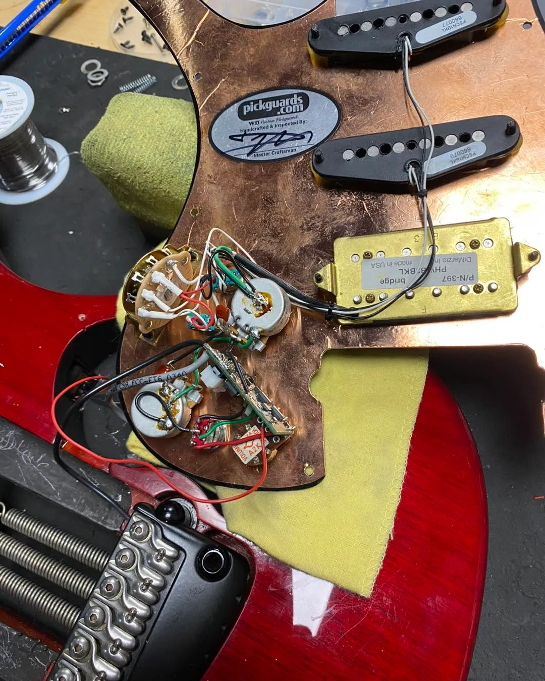 Swapping pickups on a Parker Fly guitar