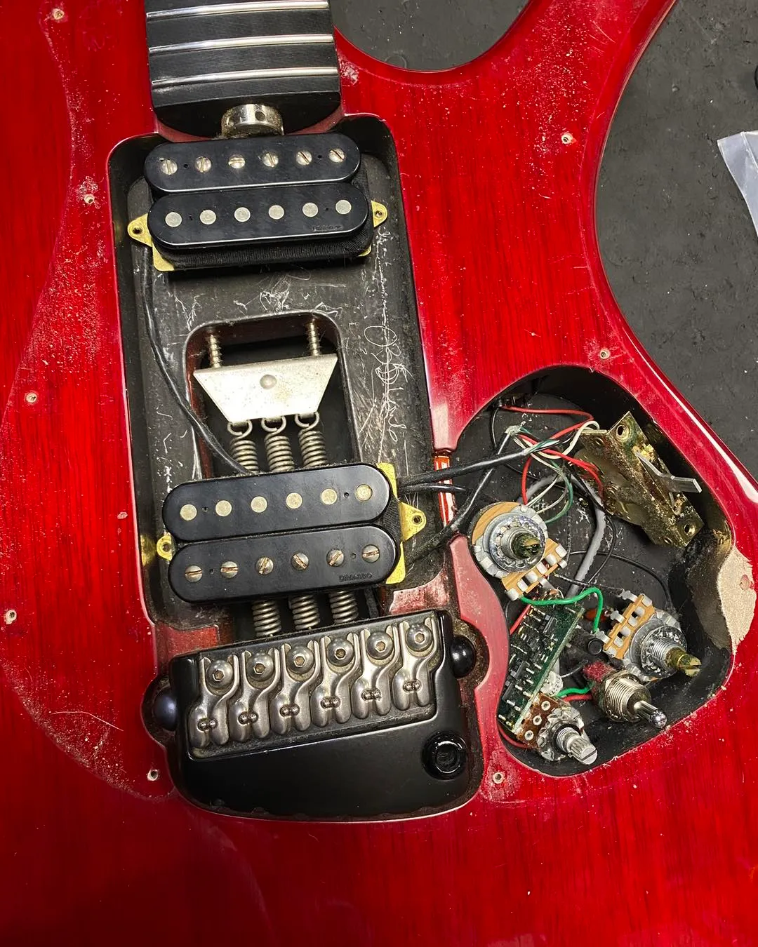Swapping pickups on a Parker Fly guitar